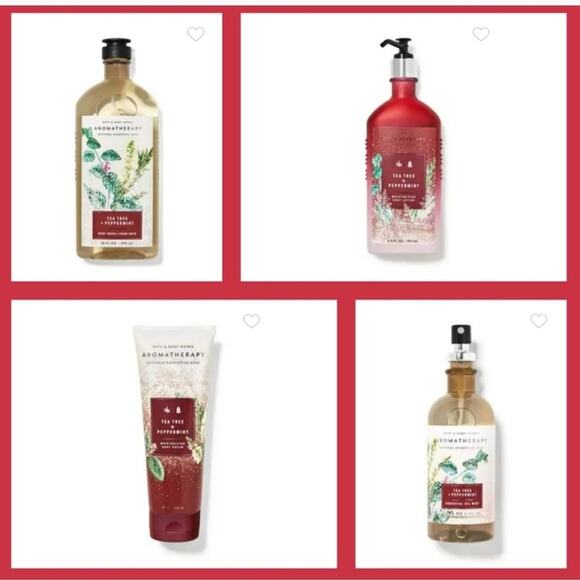 TEA TREE PEPPERMINT AROMATHERAPY 4-PIECE BATH & BODY BUNDLE - Picture 1 of 1